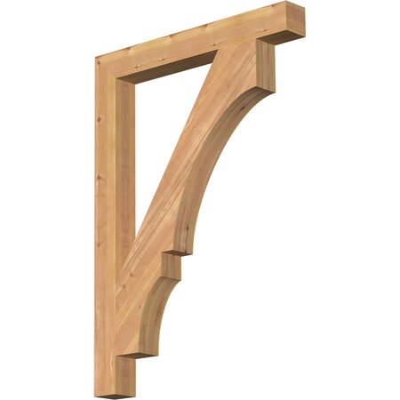 Ekena Millwork Balboa Block Smooth Bracket, Western Red Cedar, 3 1/2"W x 30"D x 42"H BKT04X30X42BOA05SWR
